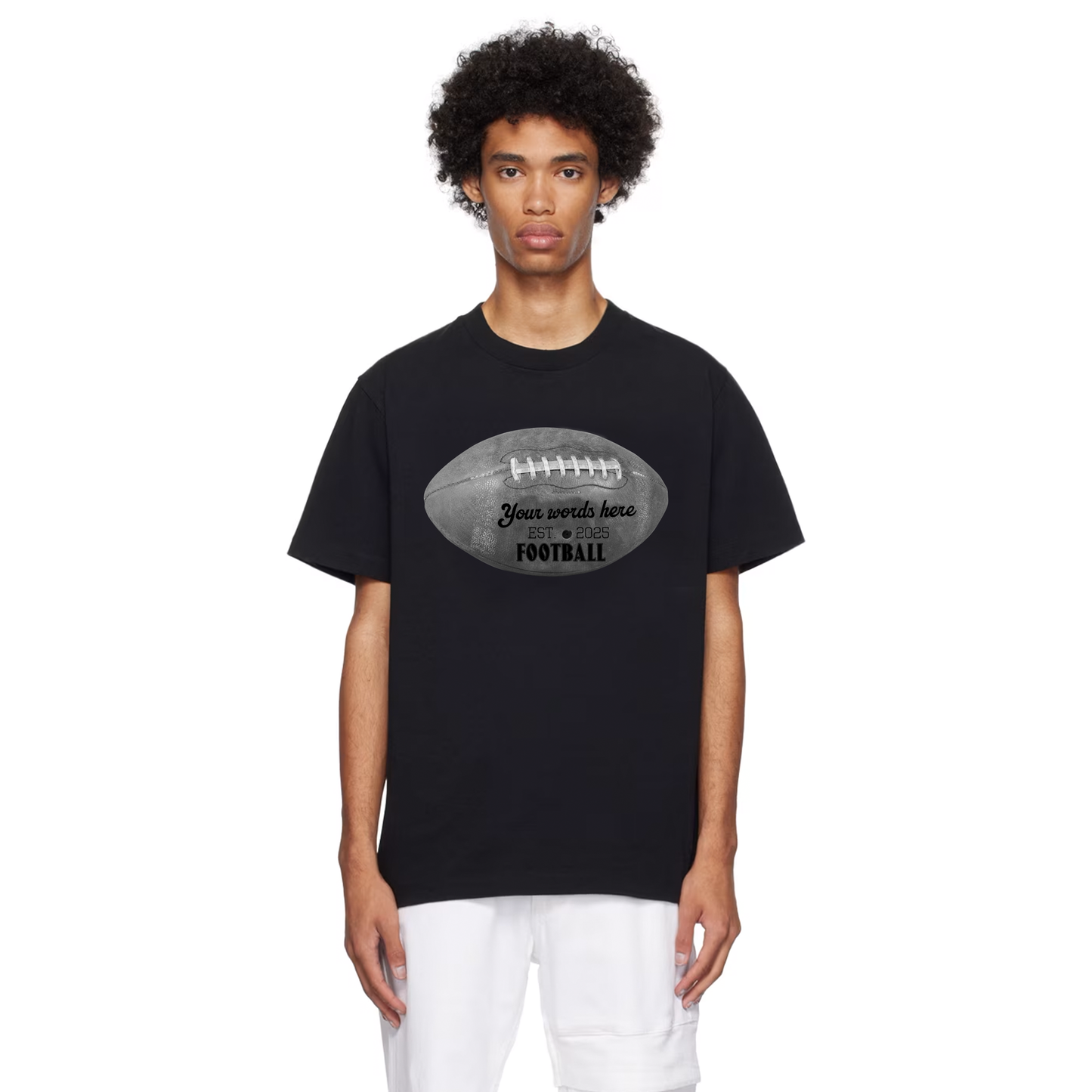 Legacy Custom Vintage Football Tee – Personalized Retro Gridiron T-Shirt Men's Heavy Oversized Tee