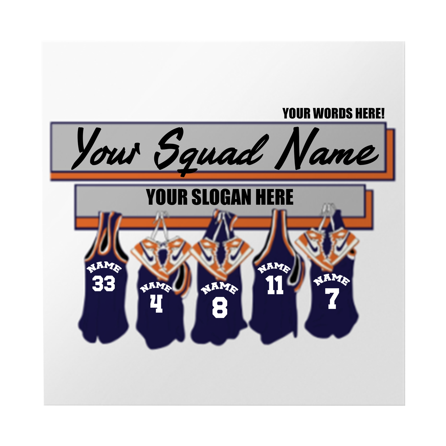 Legacy Custom Jersey Matte Poster – Personalized Hanging Jersey Wall Art