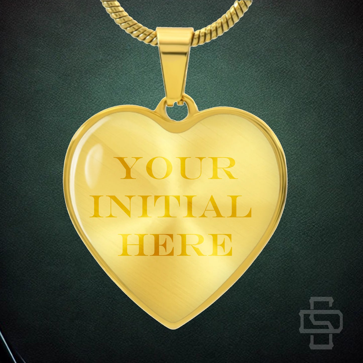 Legacy Custom Heart Initial Necklace – Personalized Pendant with 4 Font Options