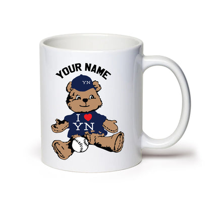 I LOVE TEDDY BASEBALL COFFEE MUG