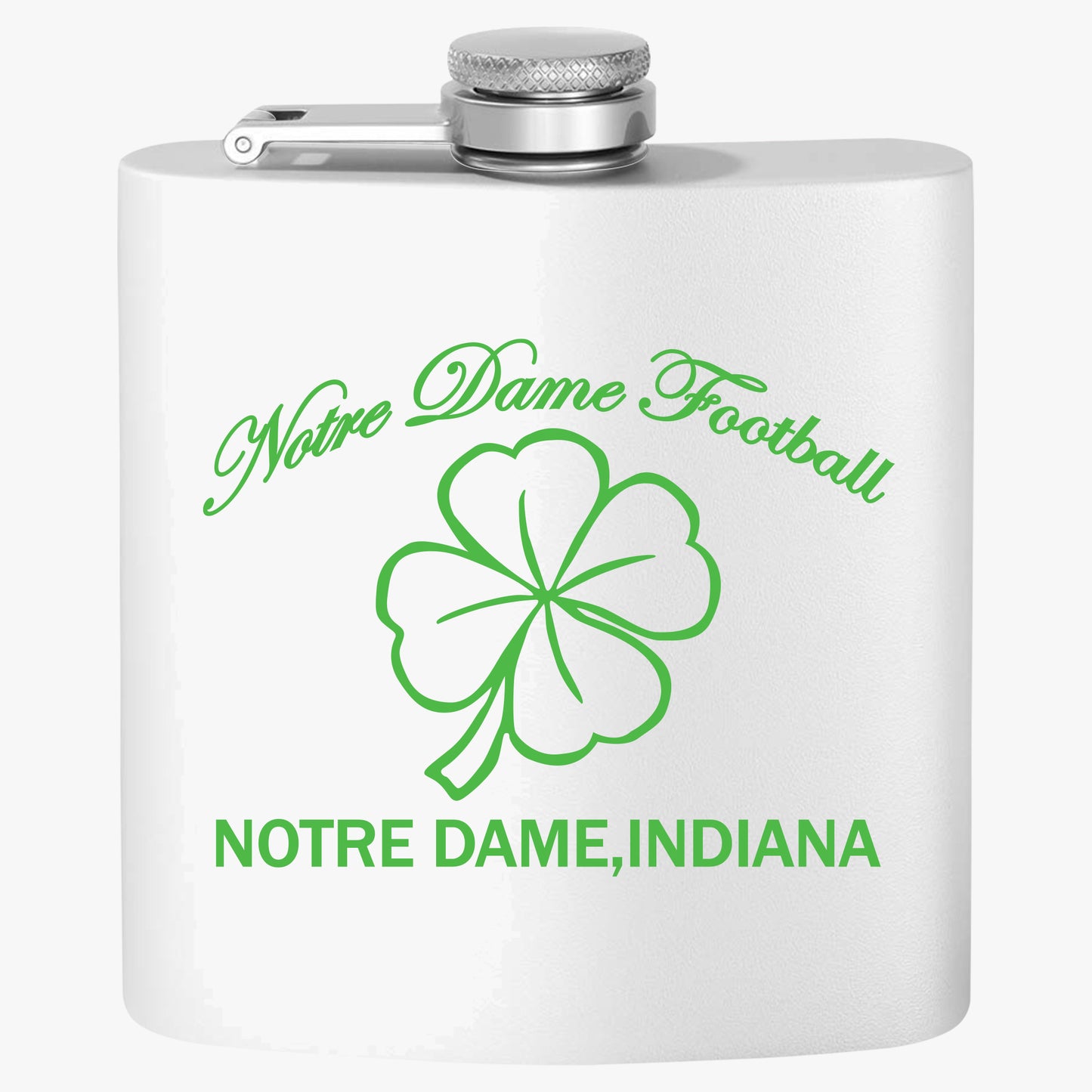 Stainless Steel Flask- Fighting Irish football