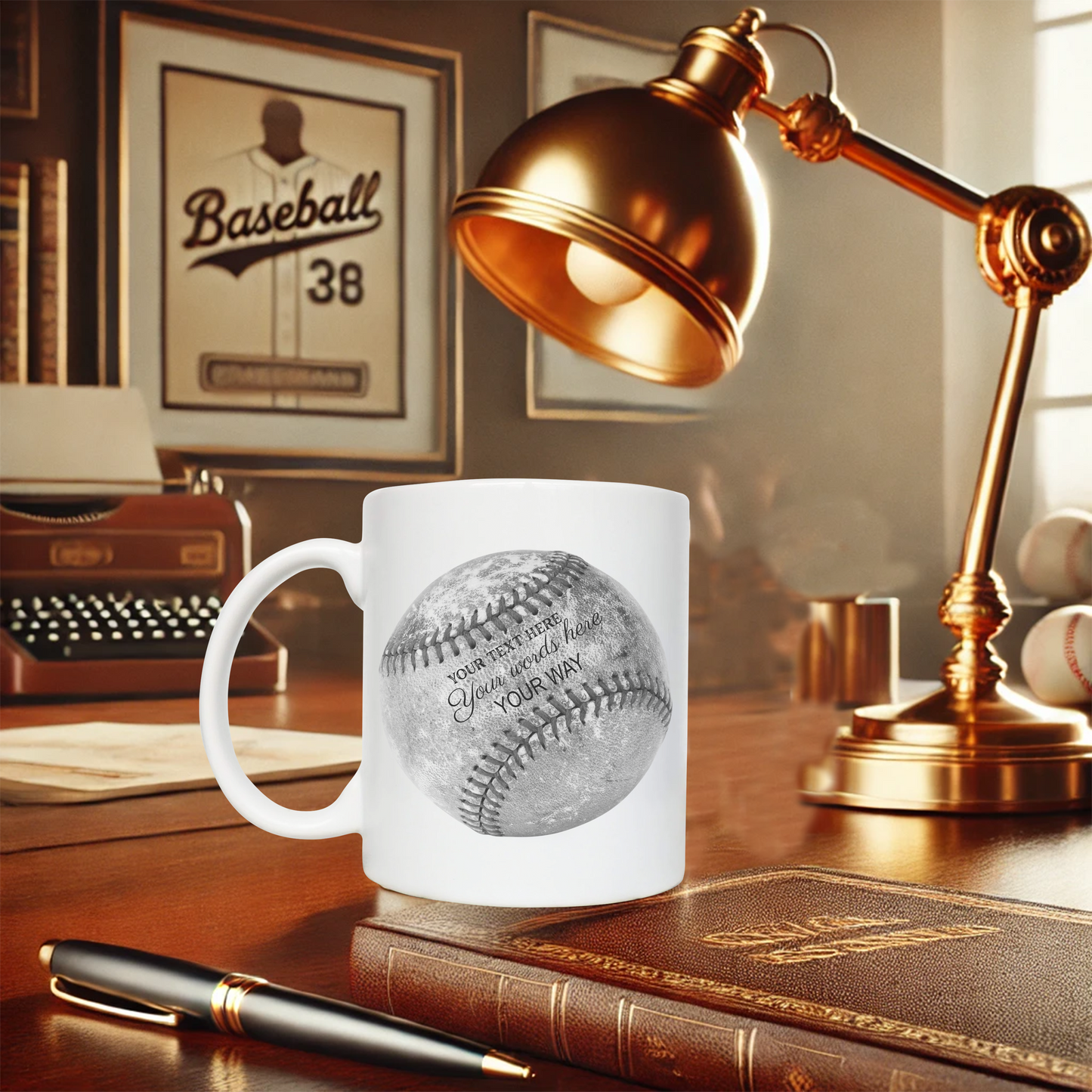 Legacy Custom Vintage Baseball Mug – Personalized Retro Sports Coffee Cup Color Morphing Mug, 11oz